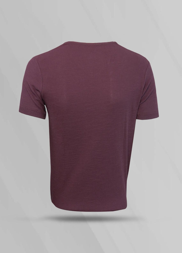 Sanaulla Exclusive Range Cotton Casual T-Shirts for Men -  T554 Maroon