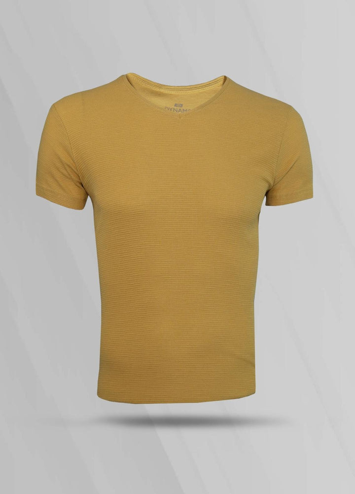Sanaulla Exclusive Range Cotton Casual Men T-Shirts -  T554 Yellow