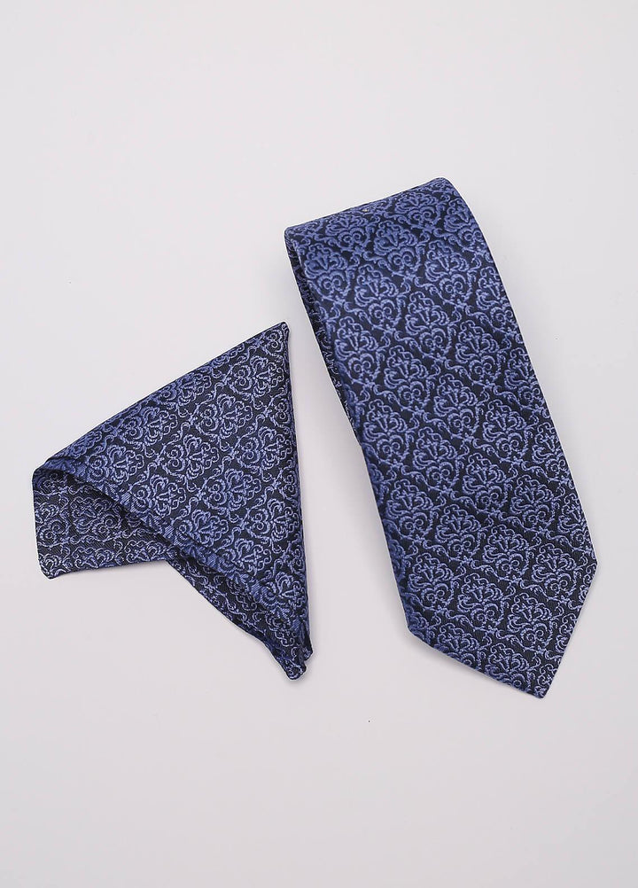 Sanaulla Exclusive Range Narrow Silk Neck Tie  SU21MT Blue-D-4 -