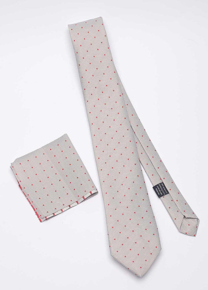 Sanaulla Exclusive Range Narrow Silk Neck Tie  SU21MT Grey-D-6 -