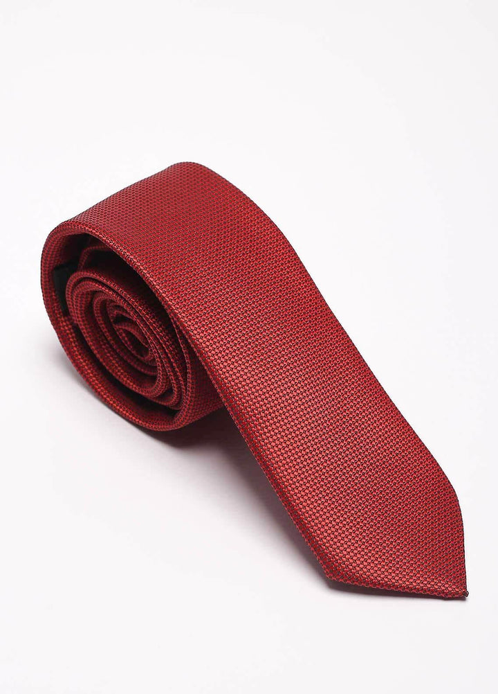 Sanaulla Exclusive Range Narrow Silk Neck Tie  SU21MT Rust-D-01 -