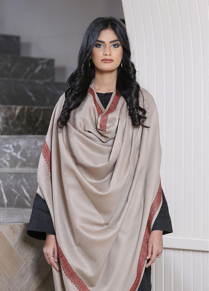 Sanaulla Exclusive Range  Pashmina  Mama D-11 L Grey - Women Shawls