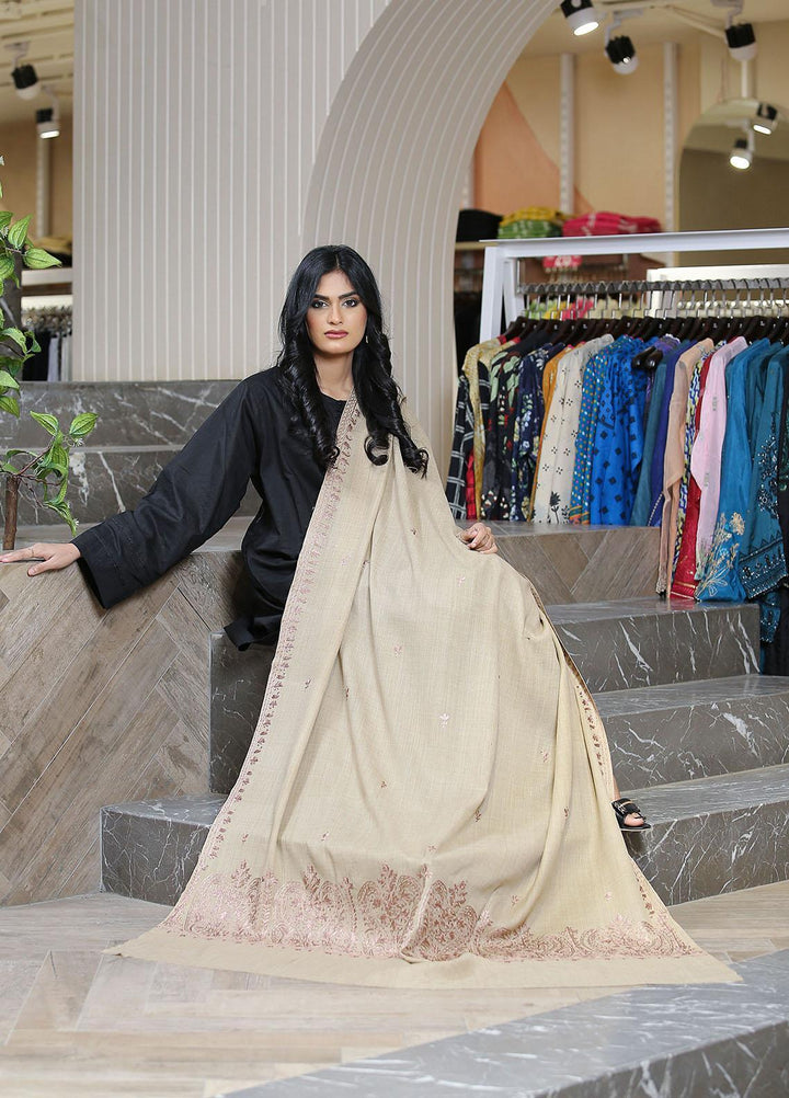 Sanaulla Exclusive Range  Pashmina  KPS 781 D-23 Brown 1 - Women Shawls