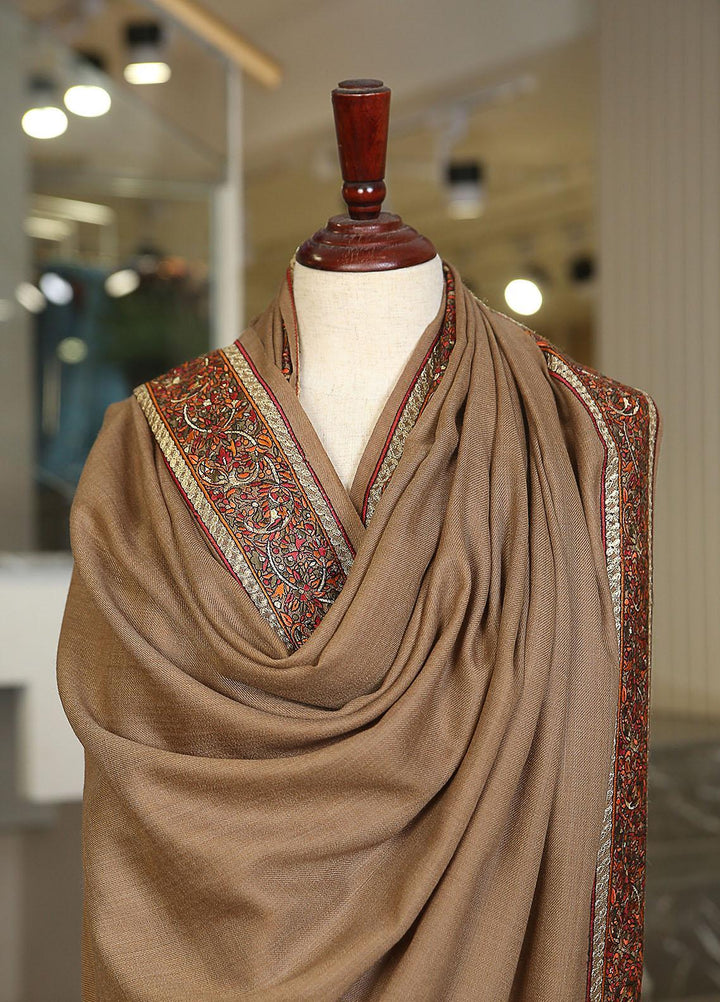 Sanaulla Exclusive Range  Pashmina  Mama D-16 D Brown - Women Shawls