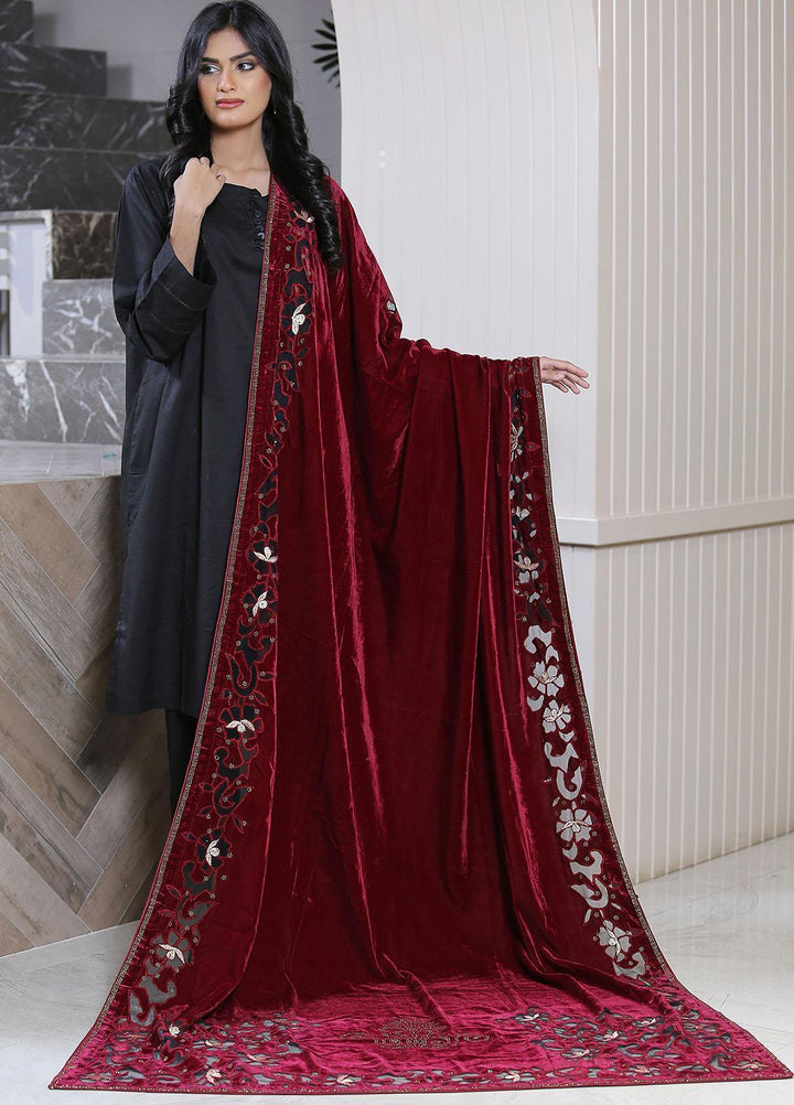 Sanaulla Exclusive Range  Pashmina  KPS 781 D-33 Maroon - Women Shawls