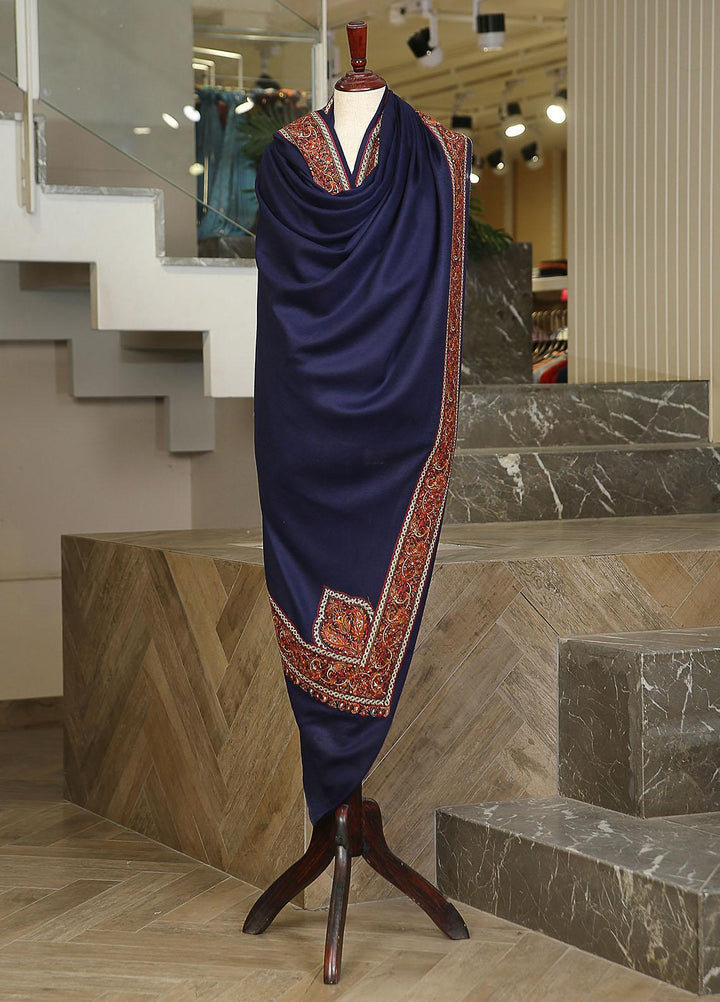 Sanaulla Exclusive Range  Pashmina  Mama D-16 N Blue - Women Shawls