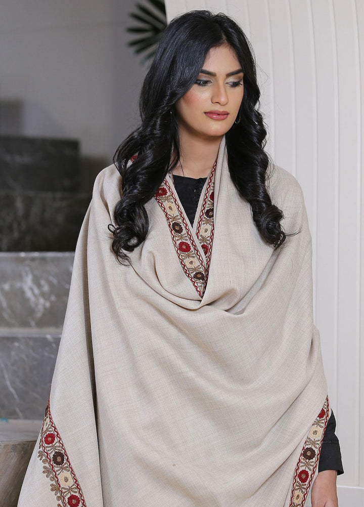 Sanaulla Exclusive Range  Pashmina  KPS 781 D-39 Beige 2 - Women Shawls