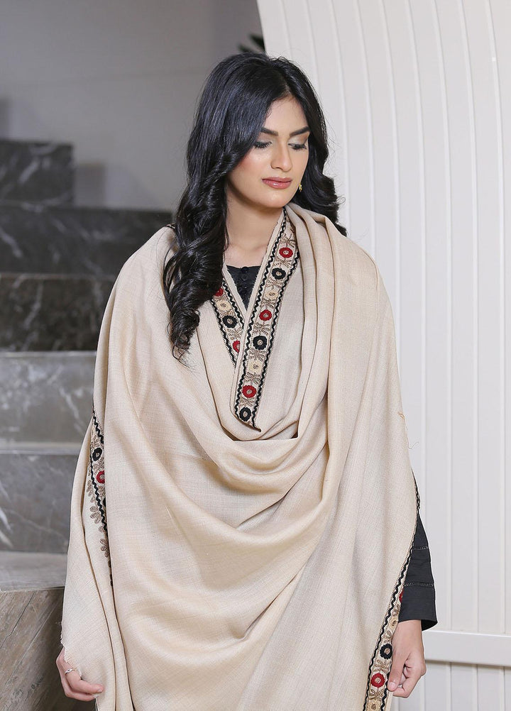 Sanaulla Exclusive Range  Pashmina  KPS 781 D-39 Fawn - Women Shawls