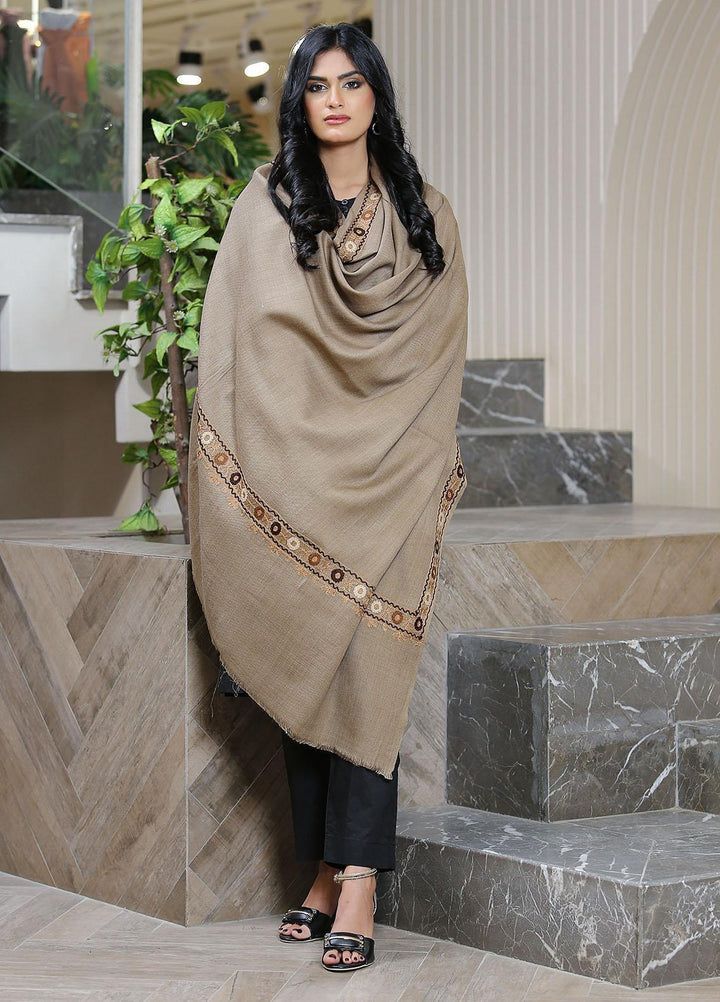 Sanaulla Exclusive Range  Pashmina  KPS 781 D-39 D Brown 1 - Women Shawls