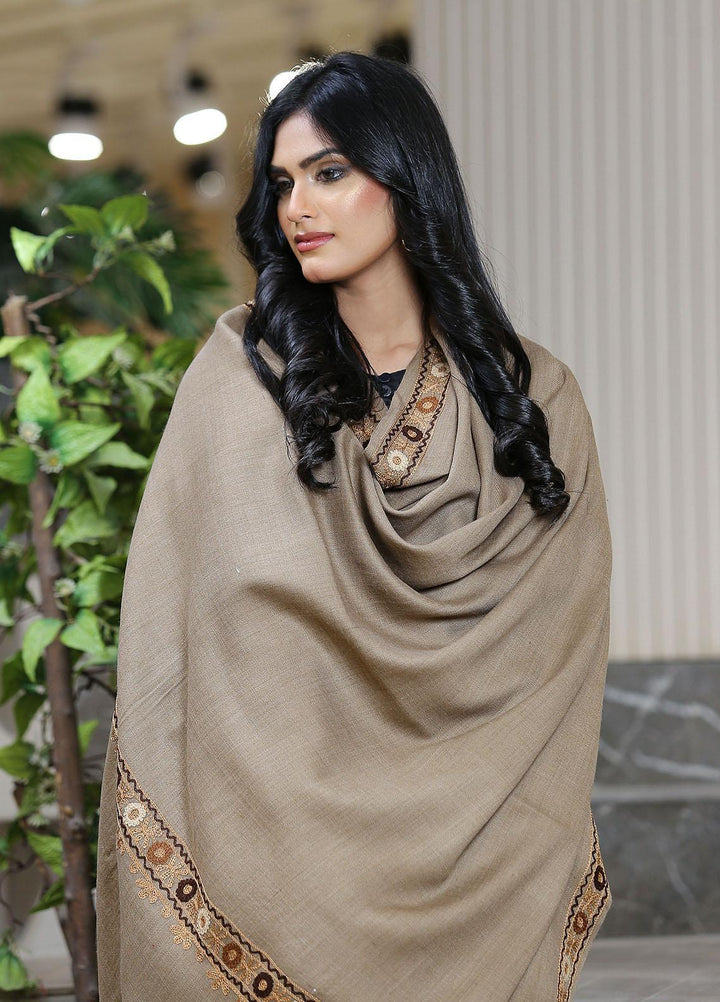 Sanaulla Exclusive Range  Pashmina  KPS 781 D-39 D Brown 1 - Women Shawls