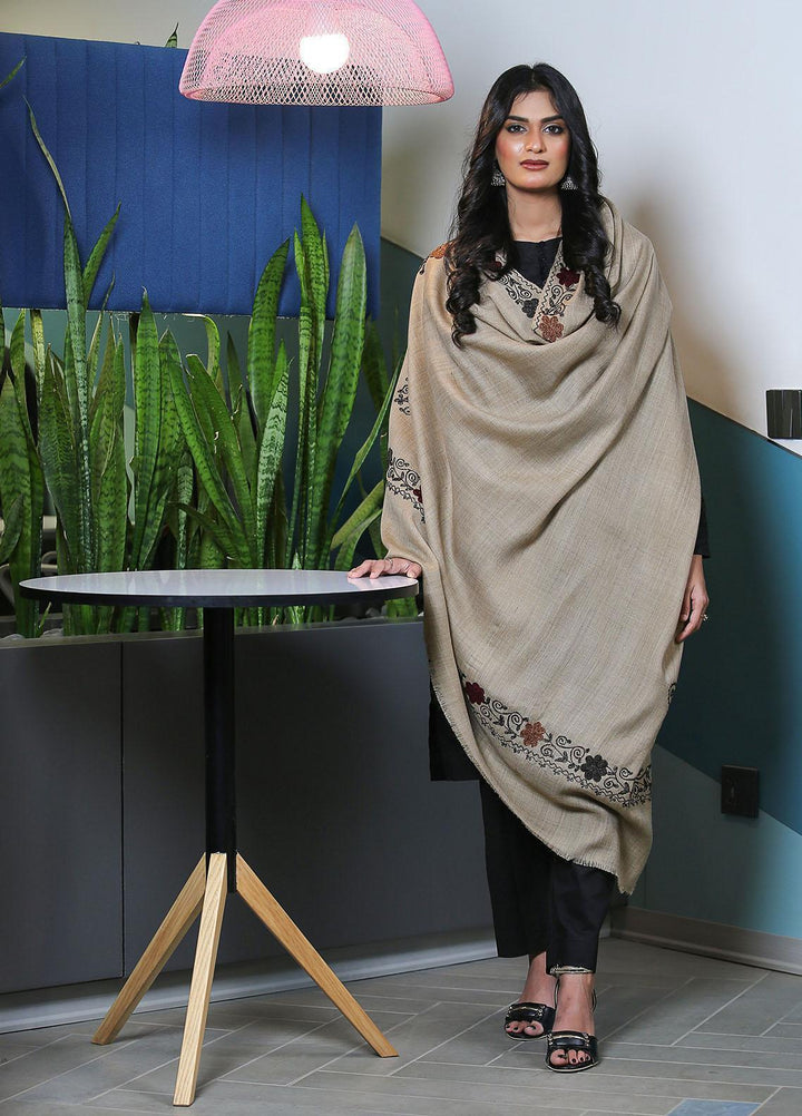 Sanaulla Exclusive Range  Pashmina  KPS 781 D-55 L Brown 5 - Women Shawls