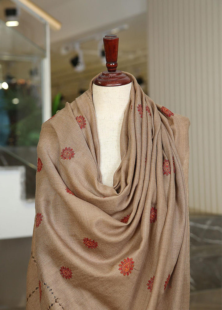 Sanaulla Exclusive Range  Pashmina  KPS 781 D-36 D Brown - Women Shawls