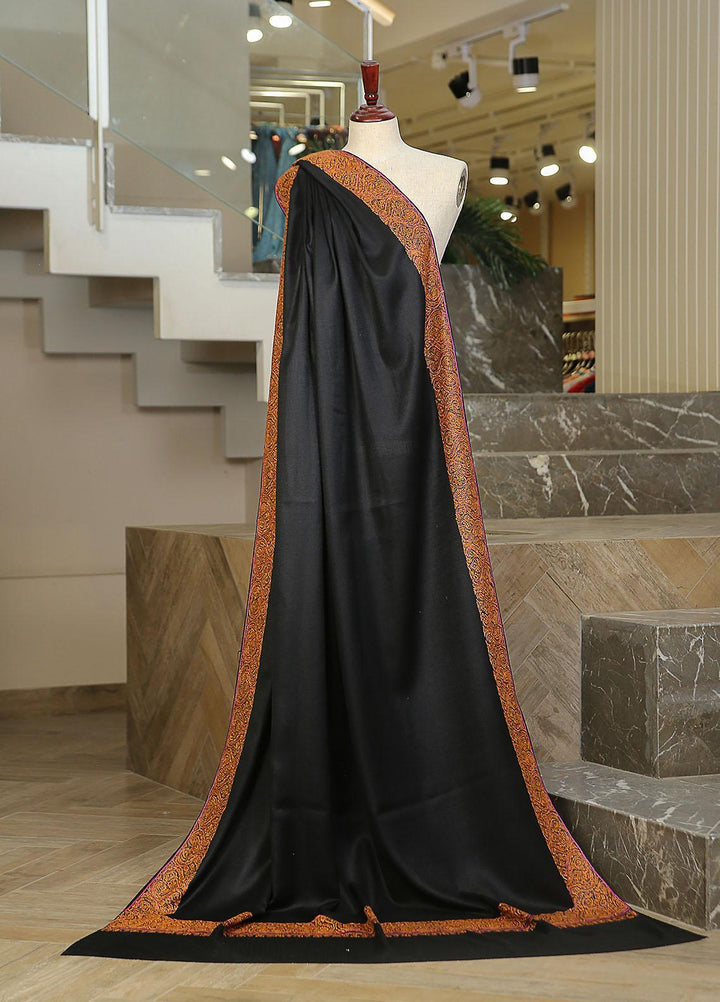 Sanaulla Exclusive Range  Pashmina  KPS 781 D-38 Black 1 - Women Shawls