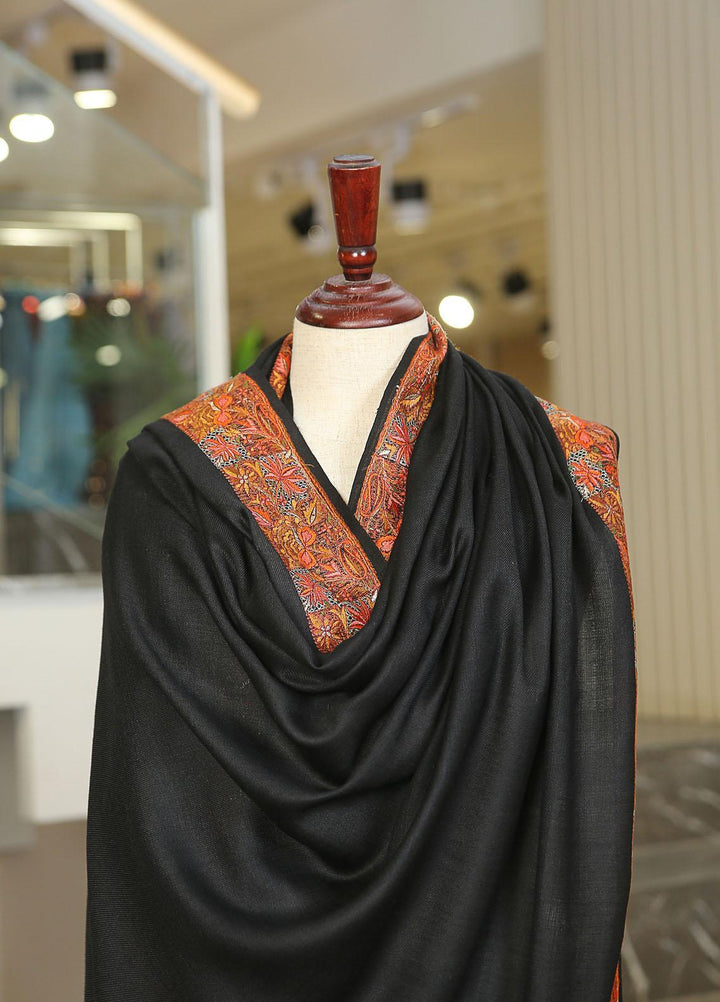 Sanaulla Exclusive Range  Pashmina  KPS 781 D-60 Black - Women Shawls