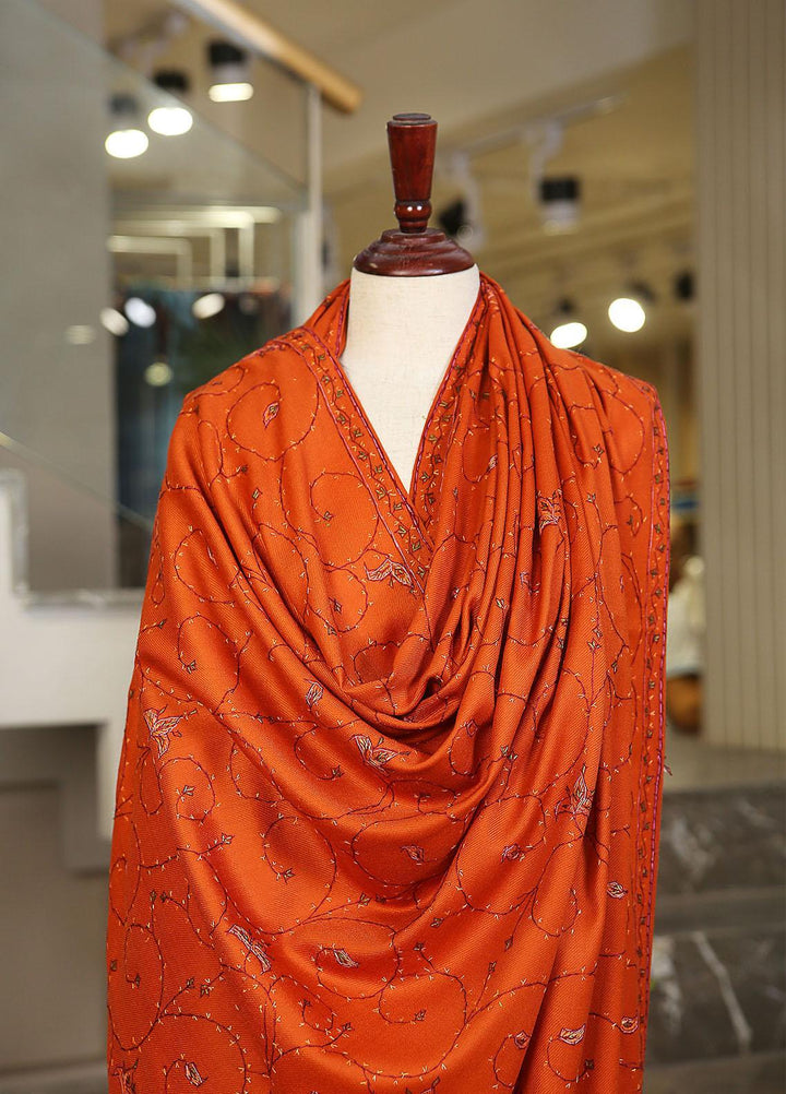 Sanaulla Exclusive Range  Pashmina  Mama D-46 Orange - Women Shawls