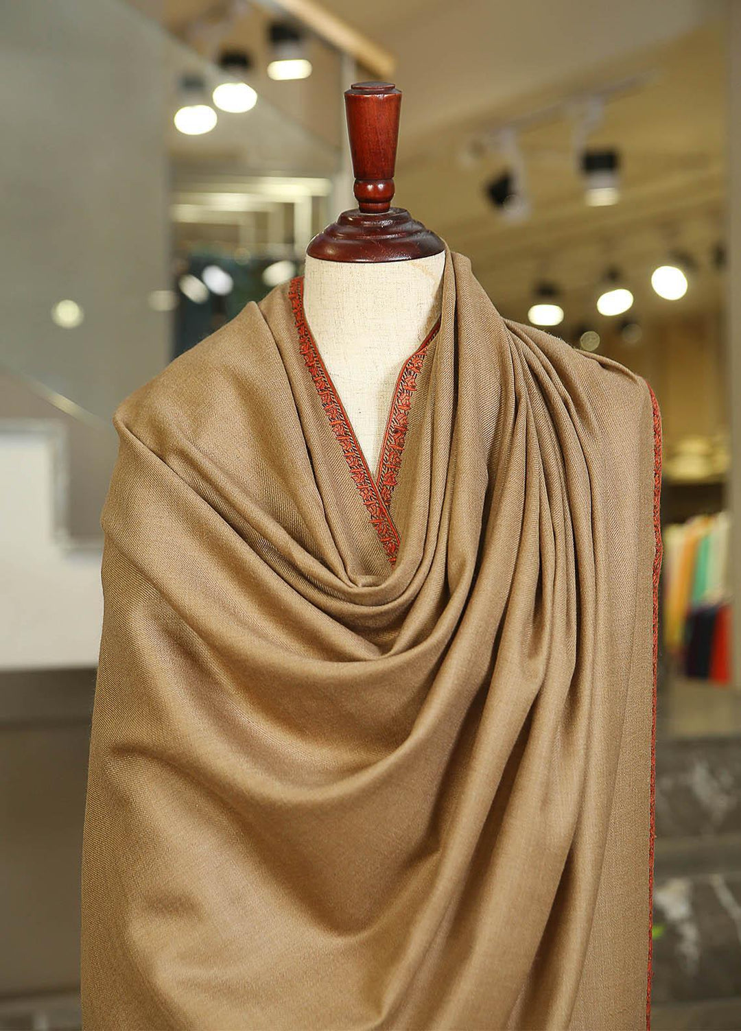 Sanaulla Exclusive Range  Pashmina  KPS 781 D-13 Brown - Women Shawls