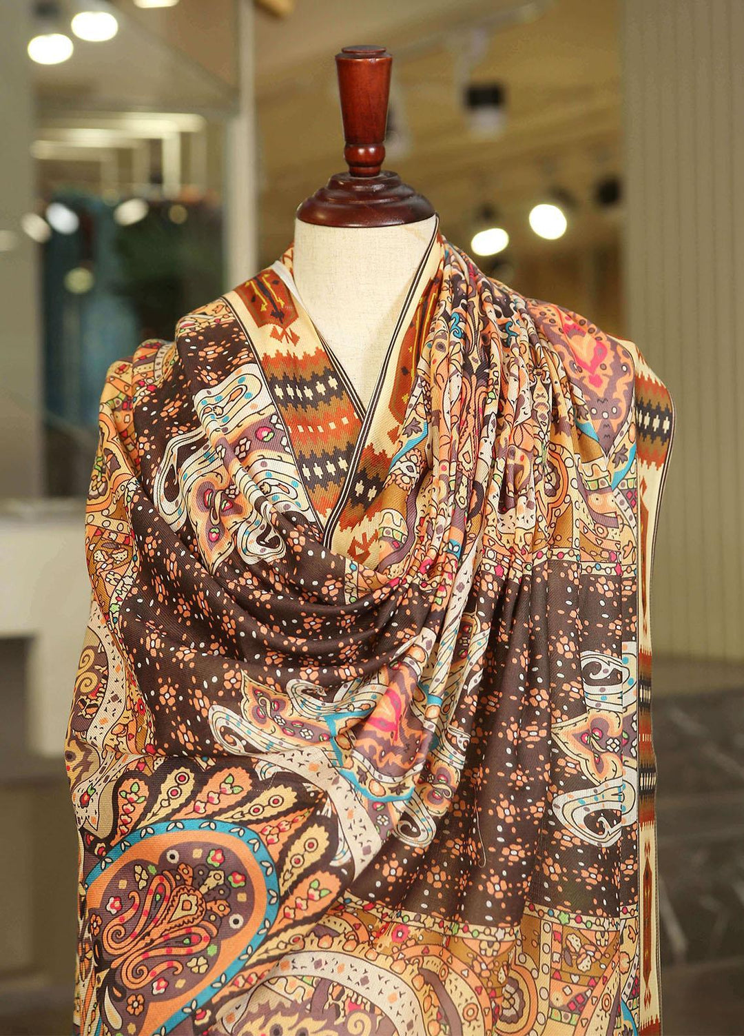 Sanaulla Exclusive Range  Pashmina  KPS 781 D-20 Multi 14 - Women Shawls