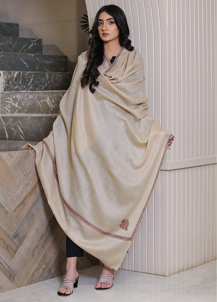 Sanaulla Exclusive Range  Pashmina  Mama D-48 L Brown 04 - Women Shawls