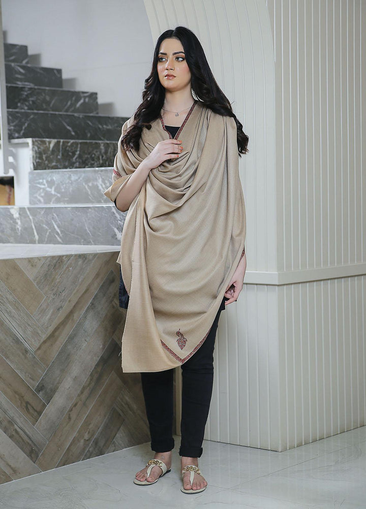 Sanaulla Exclusive Range  Pashmina  KPS 781 D-15 L Brown - Women Shawls