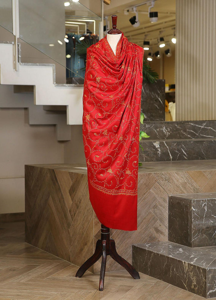 Sanaulla Exclusive Range  Pashmina  KPS 781 D-10 Red - Women Shawls