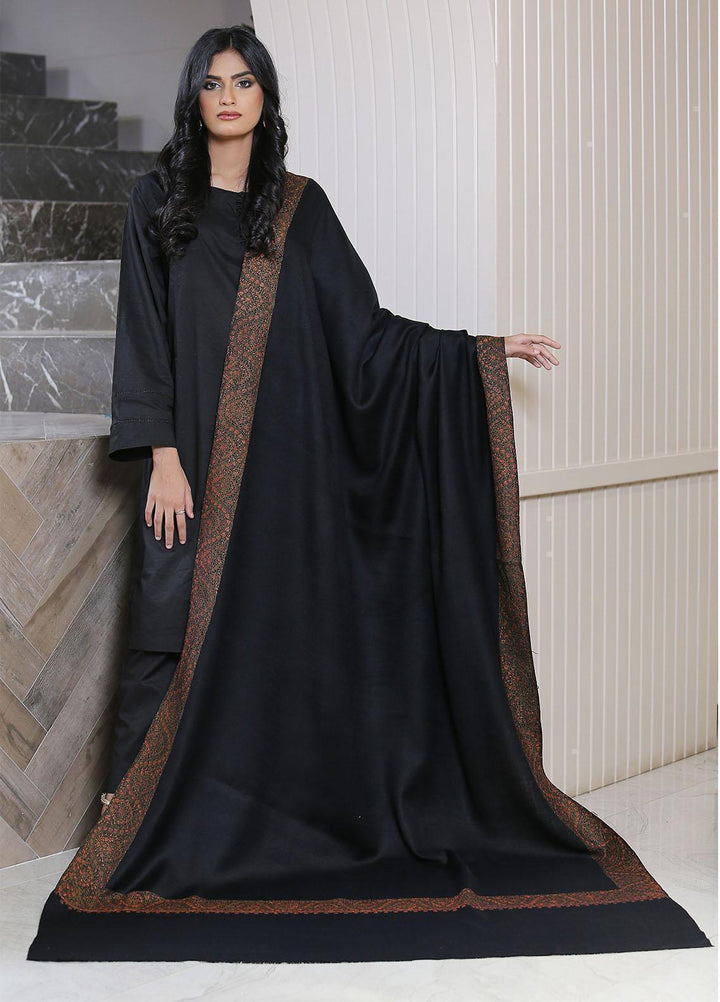 Sanaulla Exclusive Range  Pashmina  KPS 793 D-04 Black - Women Shawls