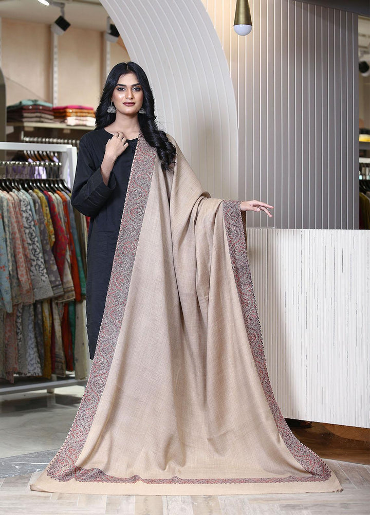 Sanaulla Exclusive Range  Pashmina  KPS 793 D-04 L Brown - Women Shawls