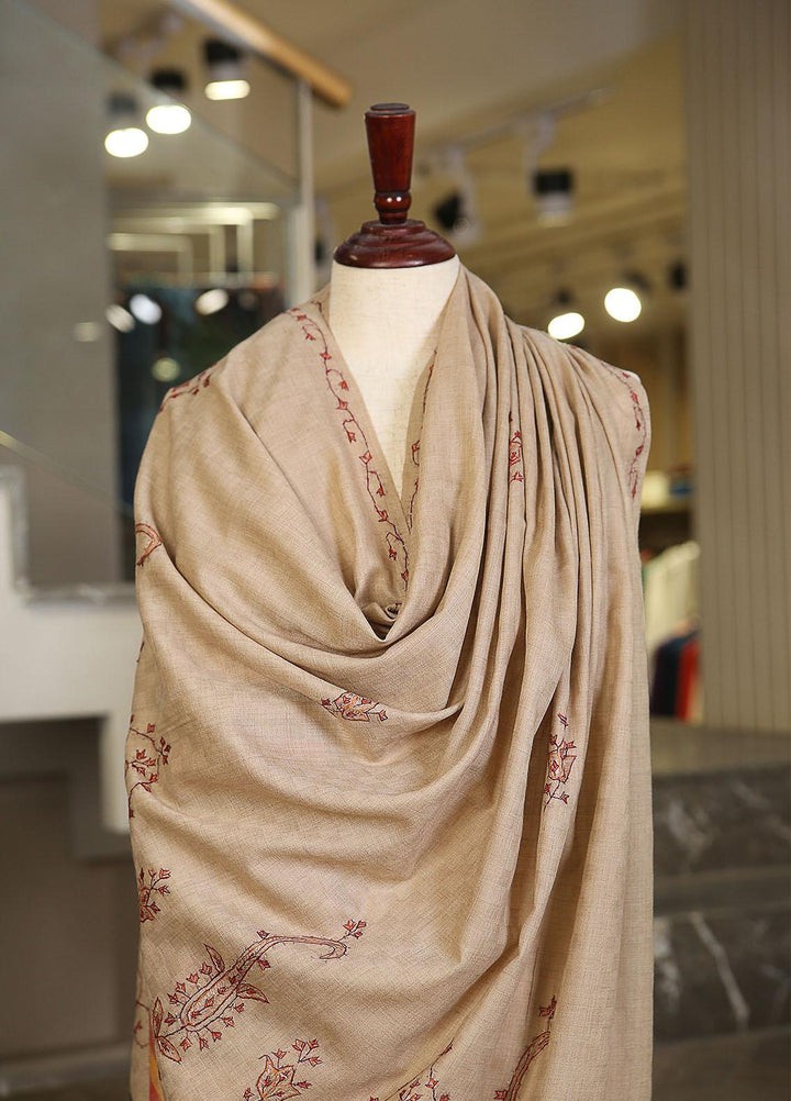 Sanaulla Exclusive Range  Pashmina  KPS 781 D-21 L Brown 3 - Women Shawls