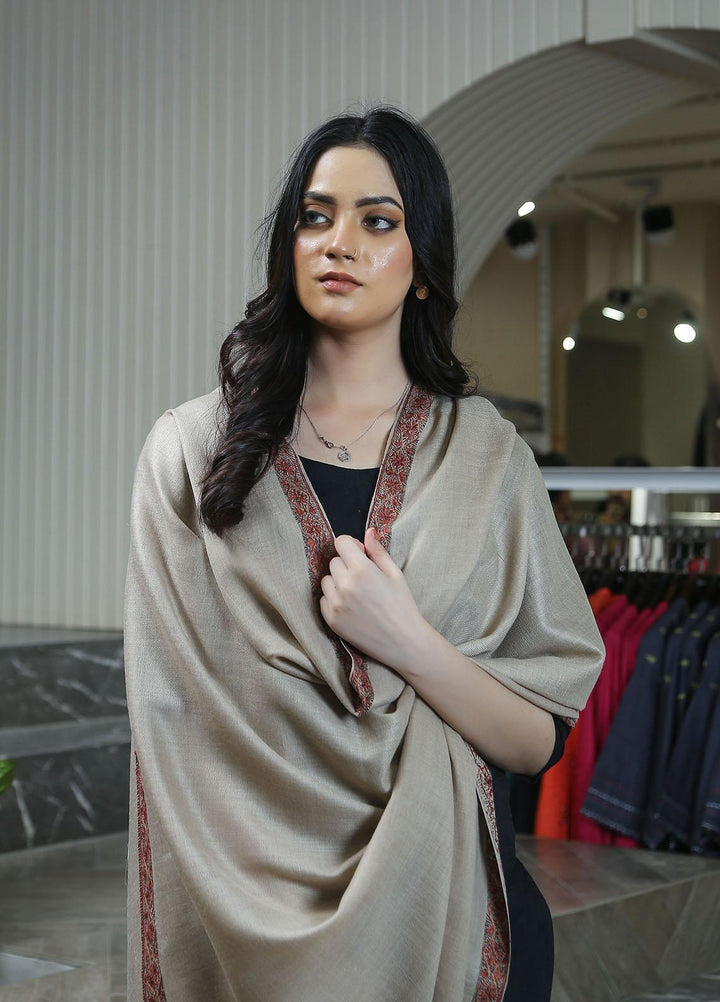 Sanaulla Exclusive Range  Pashmina  KPS 781 D-25 Brown 2 - Women Shawls