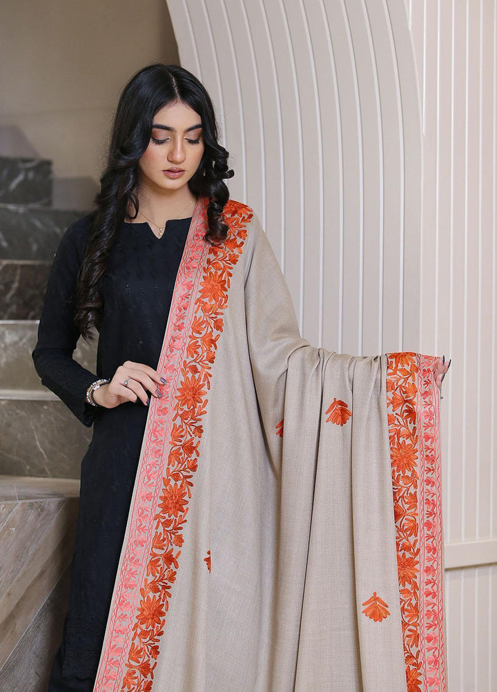 Sanaulla Exclusive Range  Pashmina  KPS 781 D-01 Brown 8 - Women Shawls