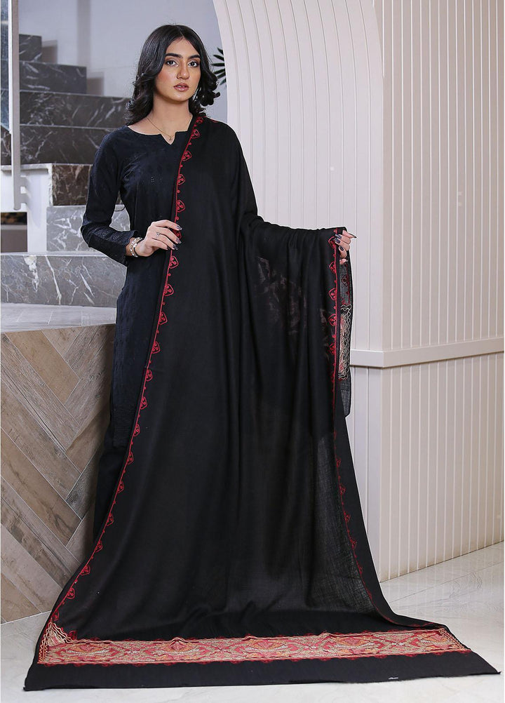 Sanaulla Exclusive Range  Pashmina  KPS 781 D-03 Black - Women Shawls