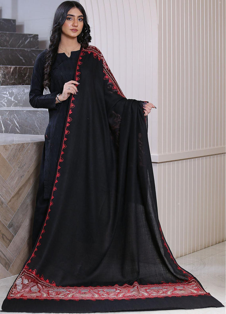 Sanaulla Exclusive Range  Pashmina  KPS 781 D-03 Black 2 - Women Shawls