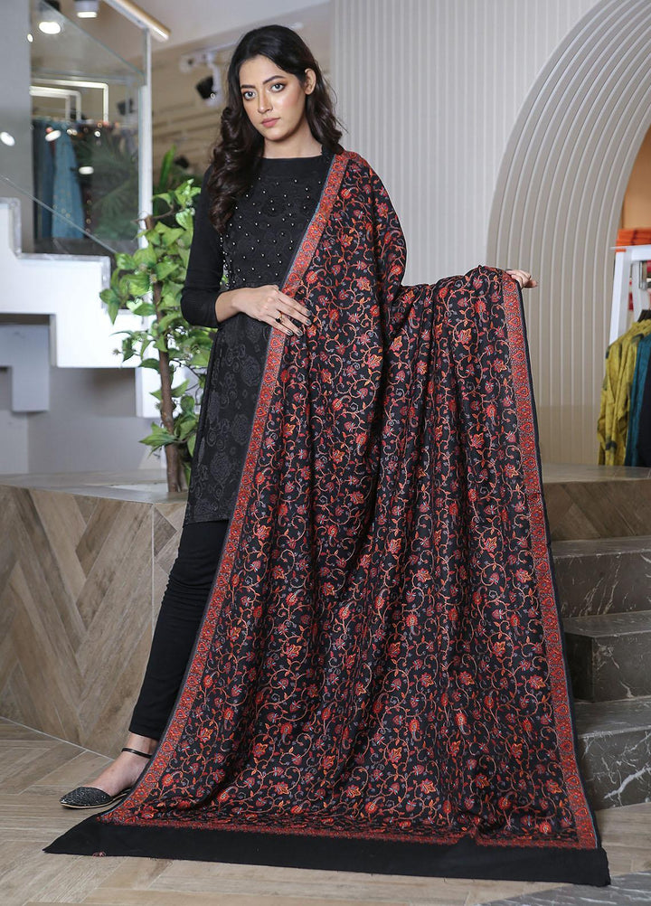 Sanaulla Exclusive Range  Pashmina  KPS 781 D-59 Black - Women Shawls