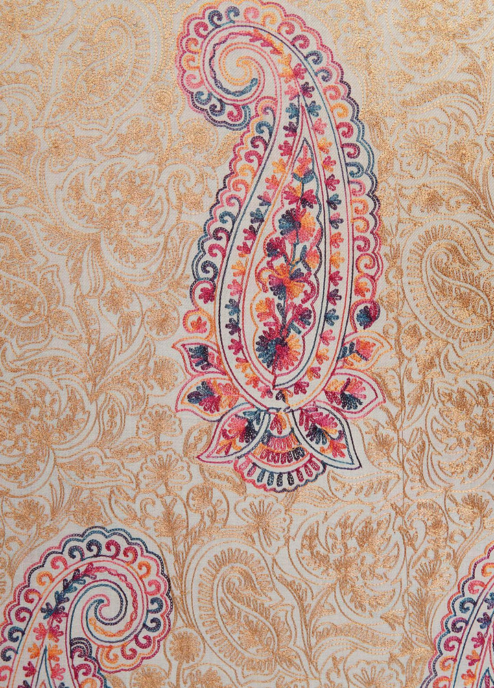 Sanaulla Exclusive Range  Pashmina  Shawls Mh Burfi Um Fine KPS-15 Fawn-01  - Pashmina Shawls