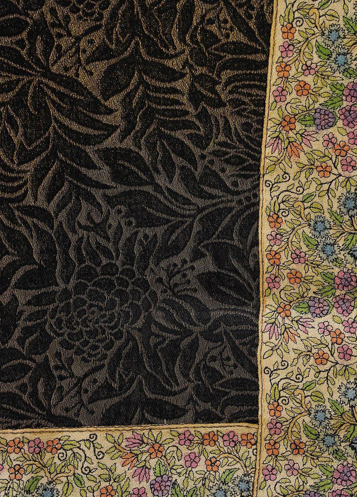 Sanaulla Exclusive Range  Pashmina  Shawls MAMA-04 Brown-2 - Pashmina Shawls