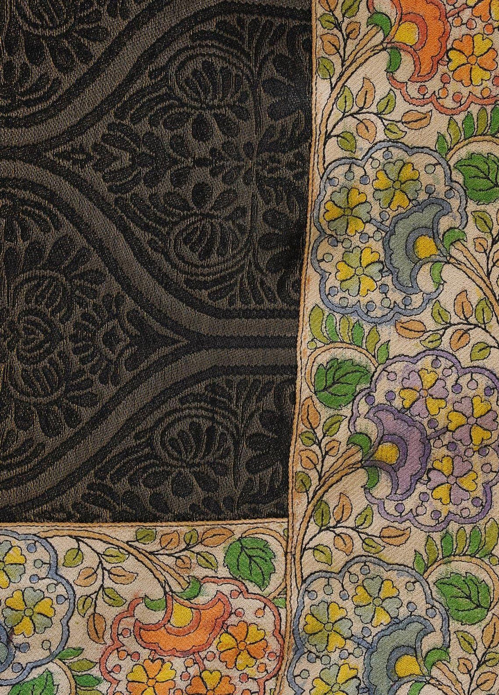 Sanaulla Exclusive Range  Pashmina  Shawls MAMA-04 Brown-3 - Pashmina Shawls