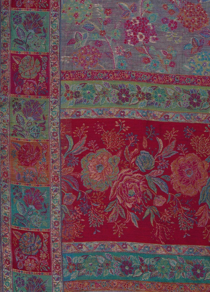 Sanaulla Exclusive Range  Pashmina  Shawls MAMA-11 Multi-12 - Pashmina Shawls