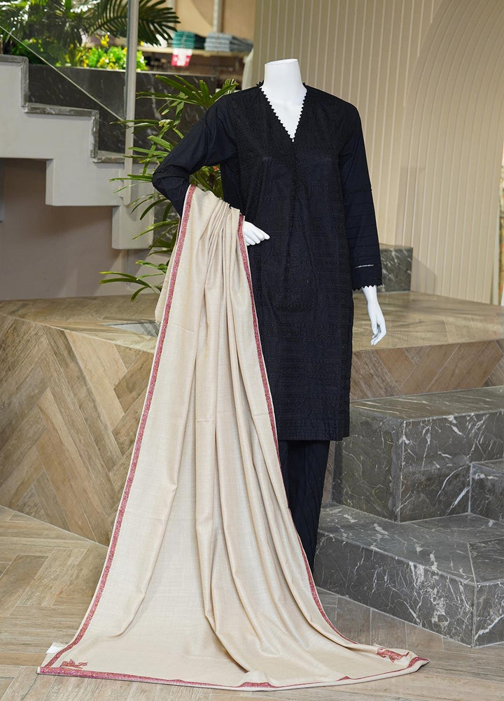 Sanaulla Exclusive Range  Pashmina  Shawls MAMA-14 Fawn-4 - Pashmina Shawls