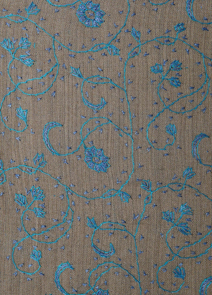 Sanaulla Exclusive Range  Pashmina  Shawls MAMA-47 Fawn-2      - Pashmina Shawls