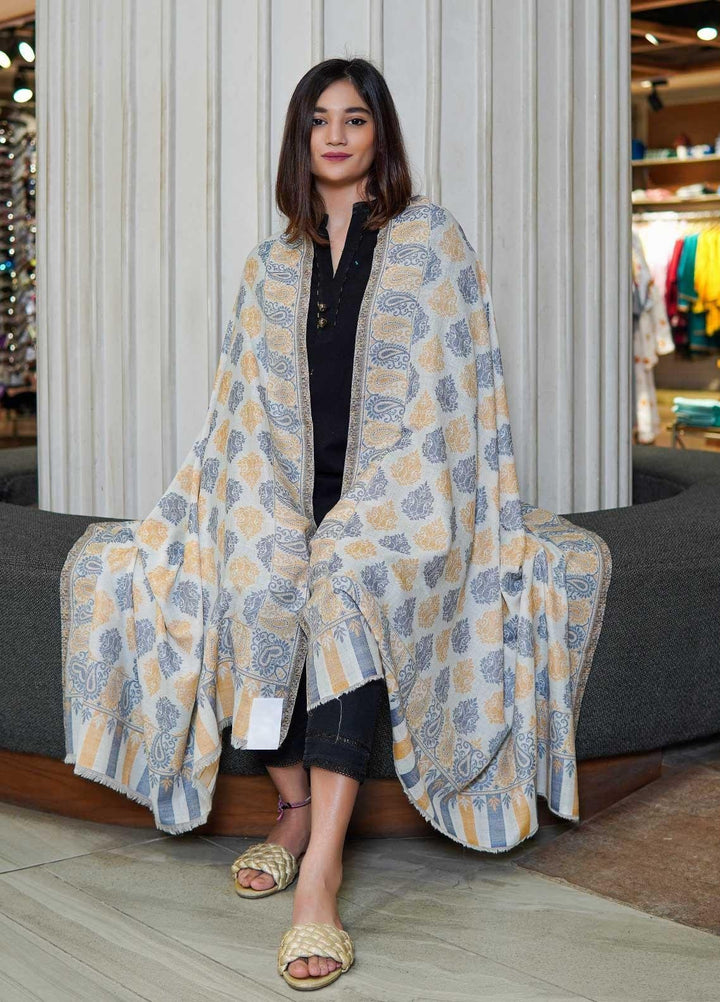 Sanaulla Exclusive Range  Pashmina  Shawls MAMA-12 Fawn - Pashmina Shawls