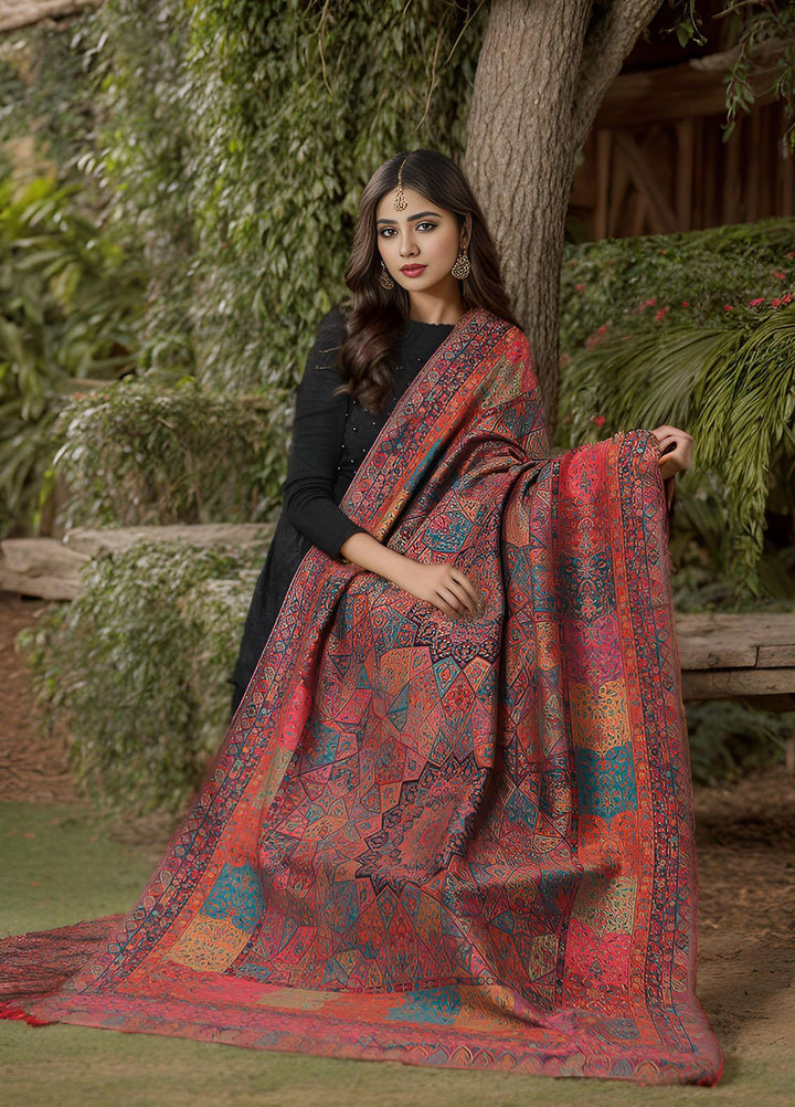 Sanaulla Exclusive Range  Pashmina  Mama D-02 Multi 01 - Women Shawls