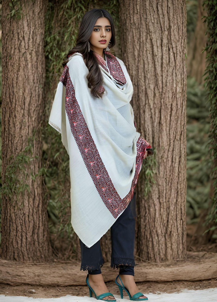 Sanaulla Exclusive Range  Pashmina  KPS 781 D-16 Fawn - Women Shawls