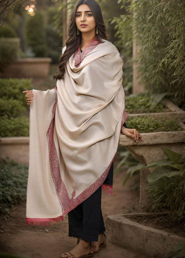 Sanaulla Exclusive Range  Pashmina  KPS 781 D-06 L Brown - Women Shawls