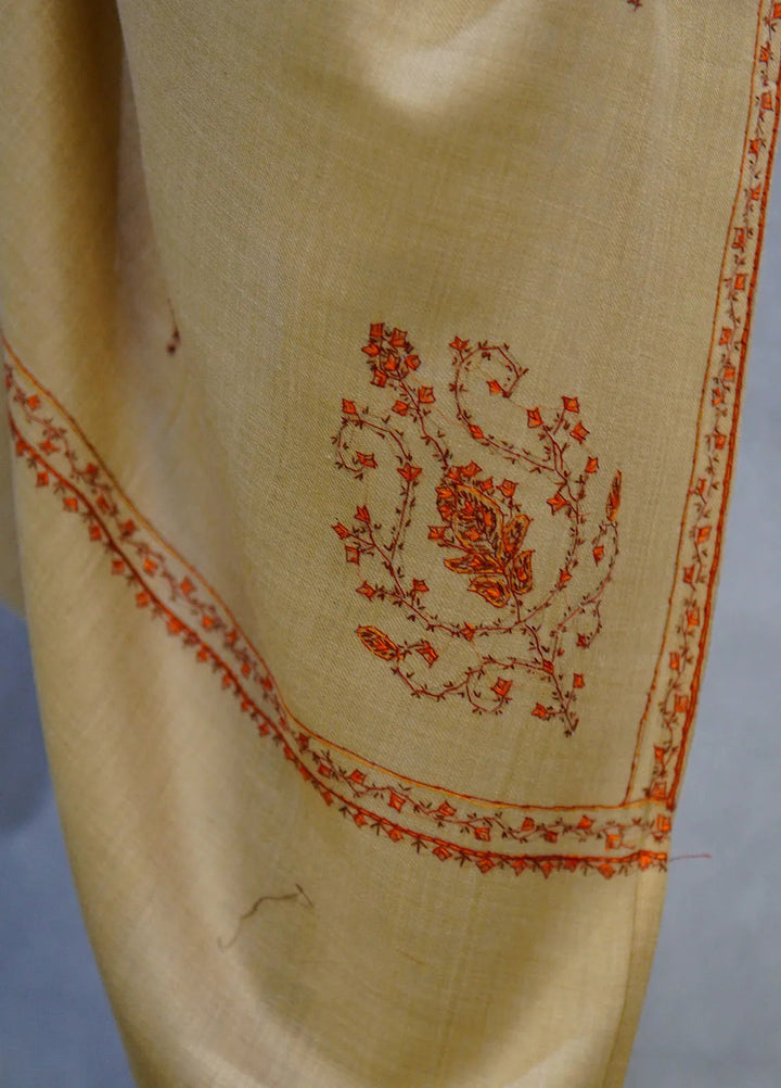 Sanaulla Exclusive Range Pashmina Shawl D-13 Brown 2 - Winter Collection