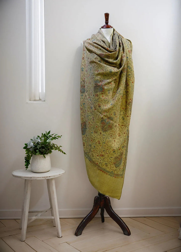 Sanaulla Exclusive Range Pashmina Shawl D-16 Brown 1 - Winter Collection