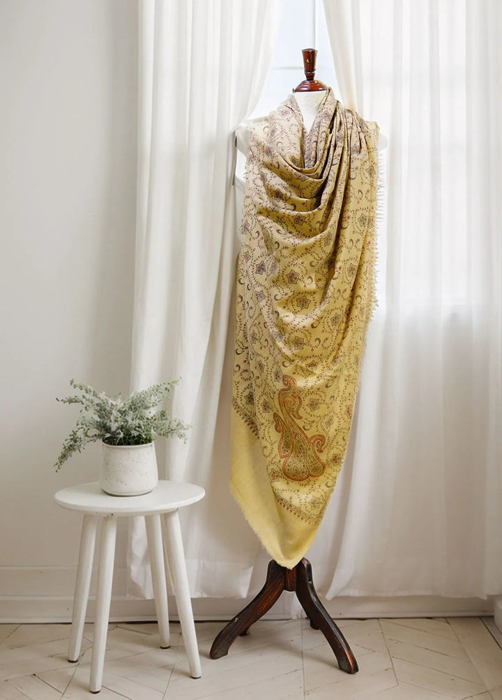 Sanaulla Exclusive Range Pashmina Shawl D-16 Brown 10 - Winter Collection