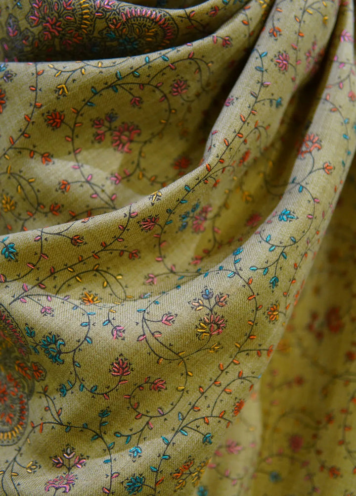 Sanaulla Exclusive Range Pashmina Shawl D-16 Brown 2 - Winter Collection