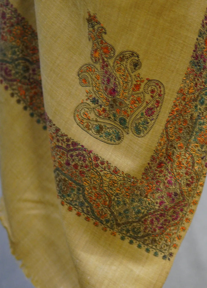 Sanaulla Exclusive Range Pashmina Shawl D-17 Brown 2 - Winter Collection