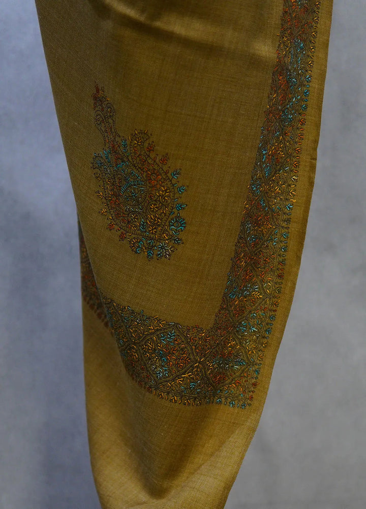 Sanaulla Exclusive Range Pashmina Shawl D-17 Brown 3 - Winter Collection
