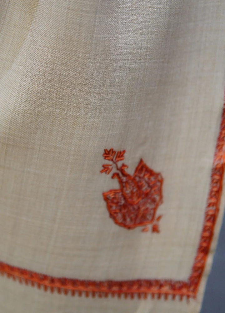 Sanaulla Exclusive Range Pashmina Shawl D-18 Beige 3 - Winter Collection