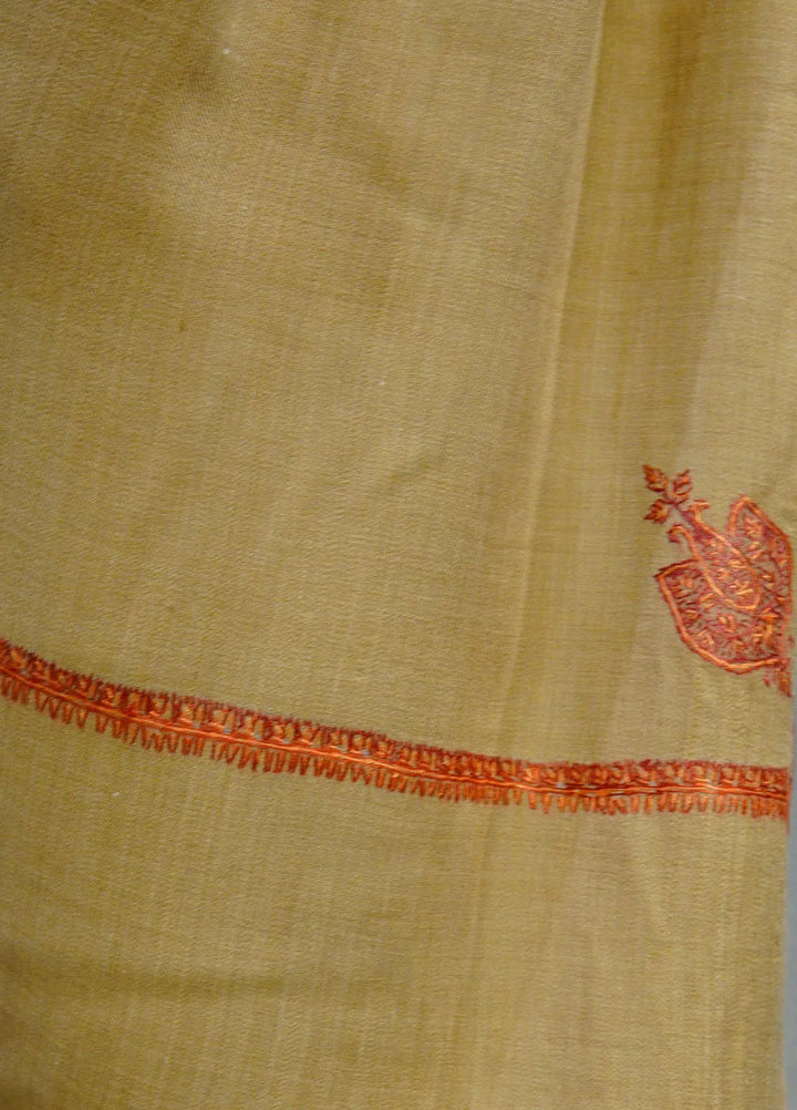 Sanaulla Exclusive Range Pashmina Shawl D-18 Brown 3 - Winter Collection